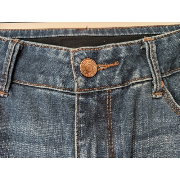 Chico's Dark Blue Denim Gray Beaded Y2K Midrise Ankle Jeans Women's Size 4R - Picture 4 of 12